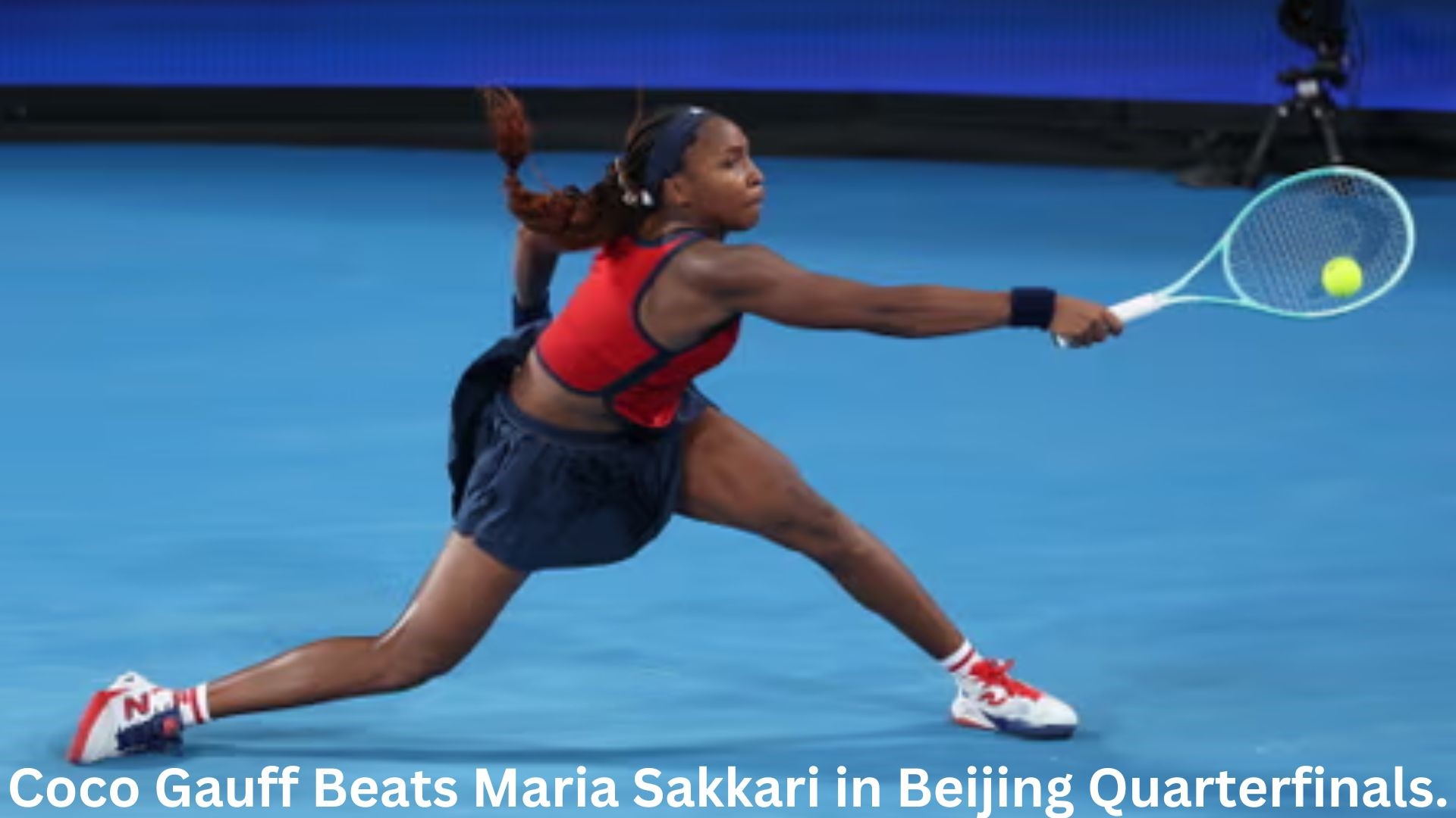 coco gauff beats maria sakkari in beijing quarterfinals.